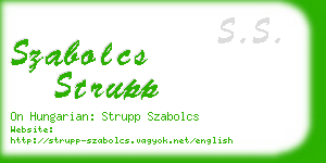 szabolcs strupp business card